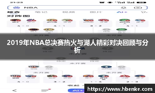2019年NBA总决赛热火与湖人精彩对决回顾与分析